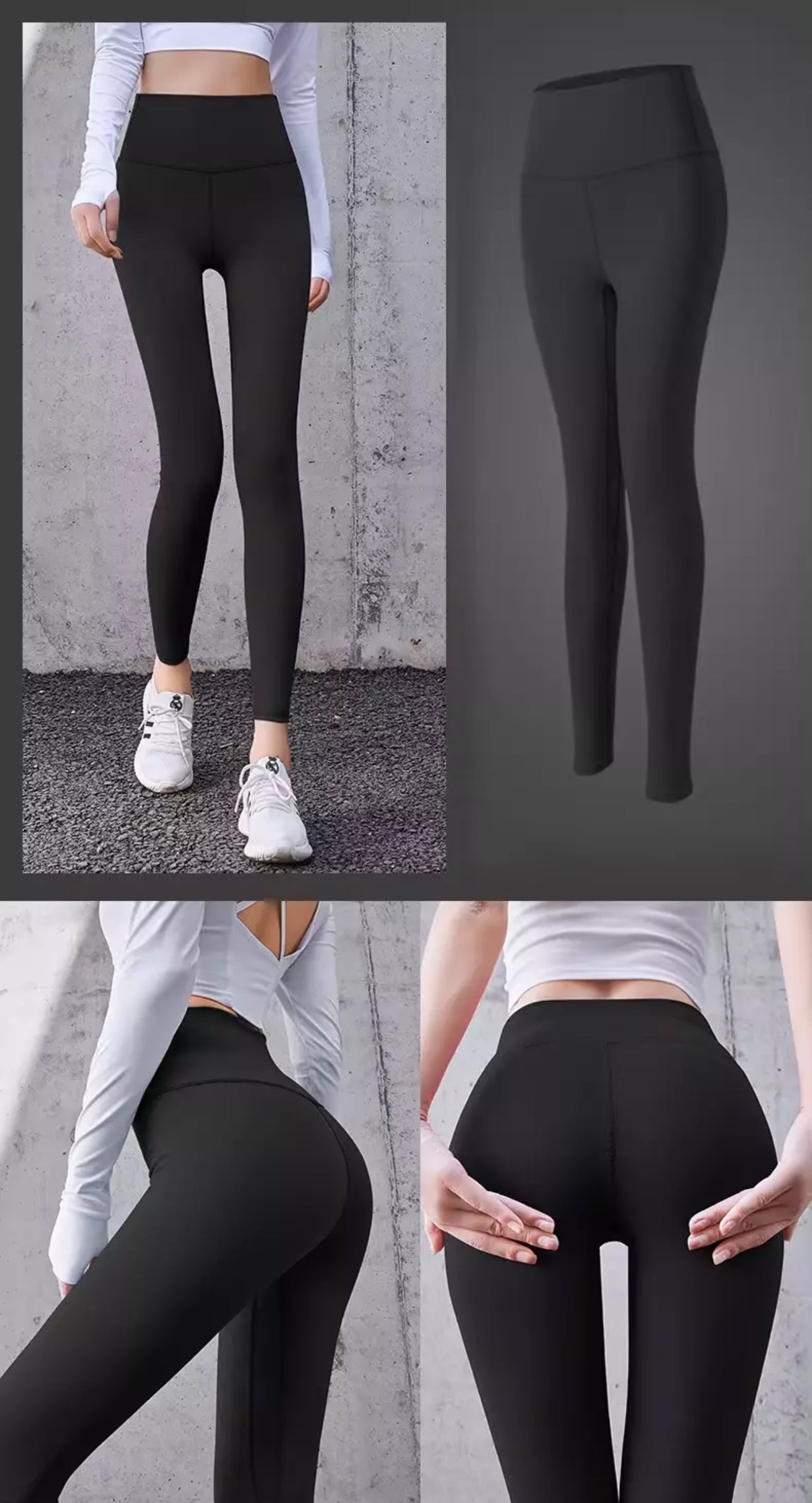 ANNIEGO Women’s High Waist Yoga Leggings – Nude Feel, Slim Fit Gym Workout Pants