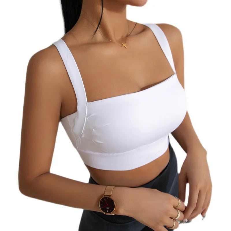 ANNIEGO Women’s Sports Bra – Shockproof, Small Chest Gathered, Yoga Top