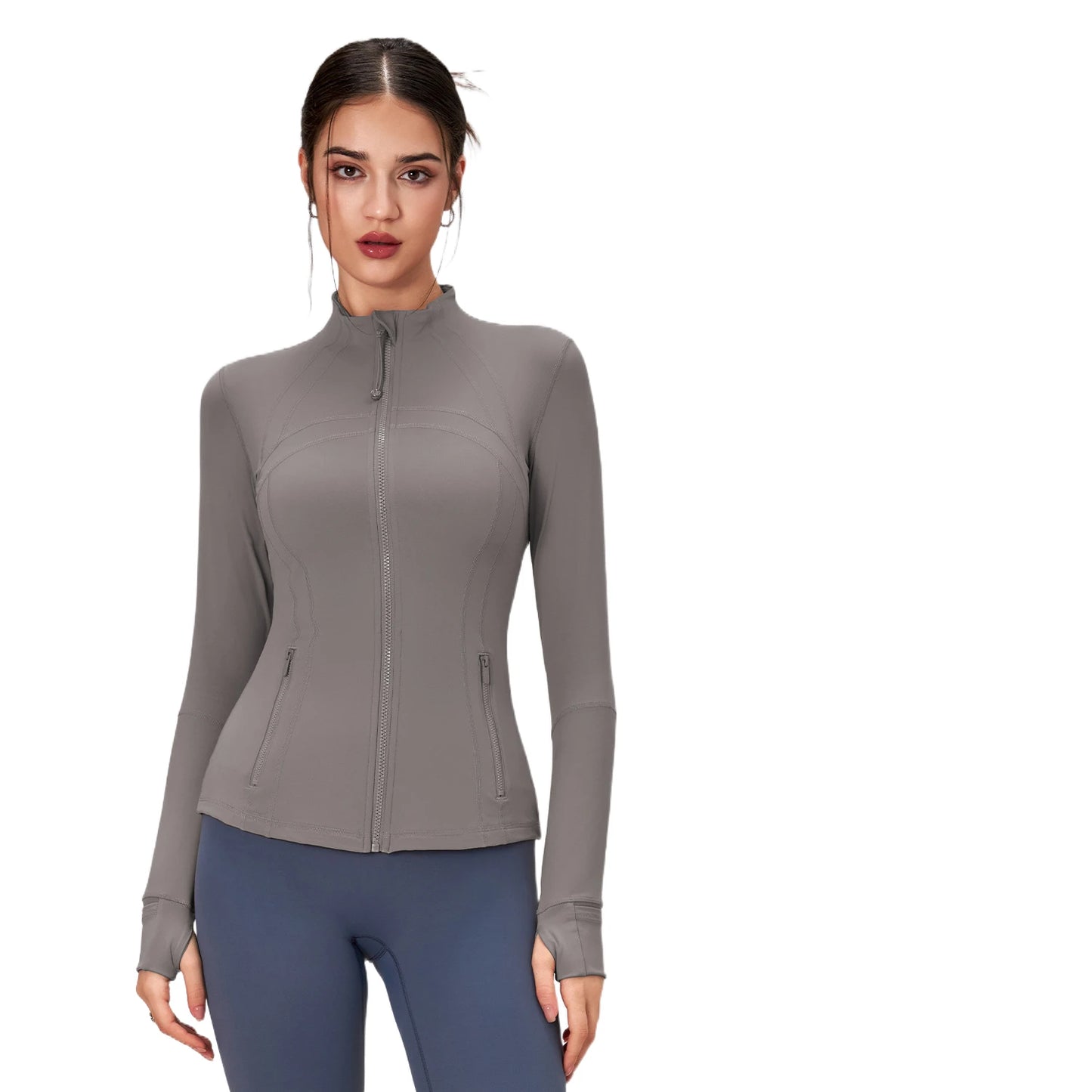 ANNIEGO Women’s Yoga Jacket – Slim Fit, Long Sleeve, Outdoor Sportswear