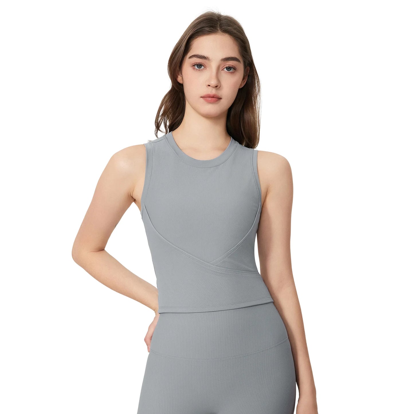 ANNIEGO Shockproof Sleeveless Yoga Bra Top – High Elastic Push-Up Sports Vest