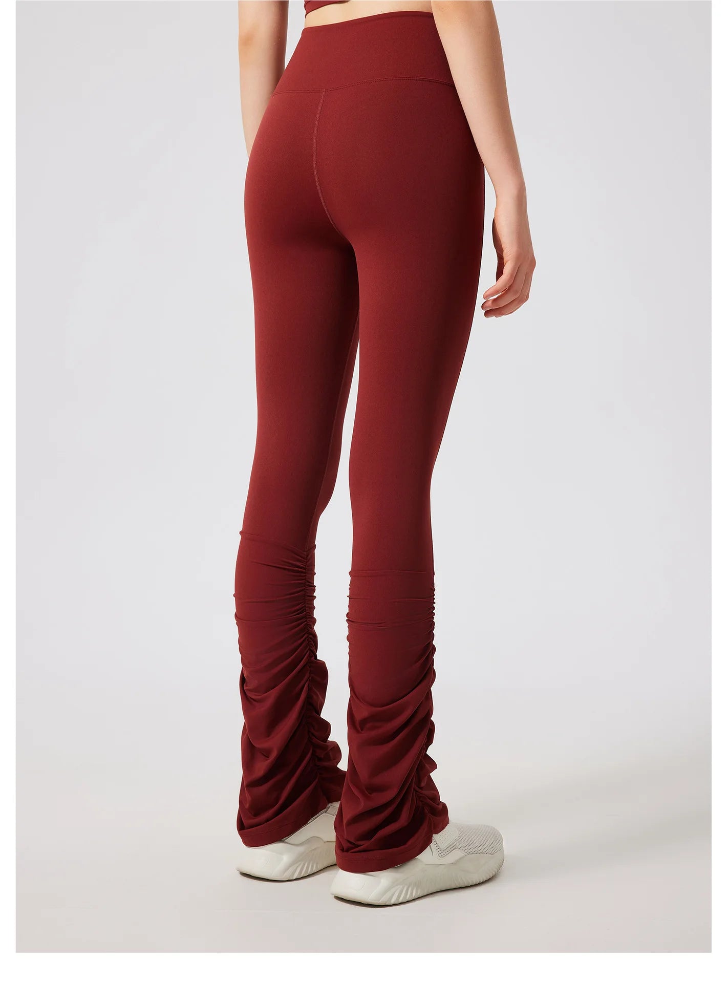 ANNIEGO High Waist Yoga Leggings – Nude Fit, Stacked Style, Quick-Dry