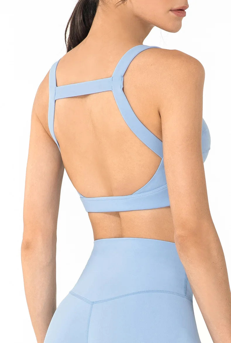 ANNIEGO Shockproof Sports Bra – Removable Padding, Quick-Dry, Yoga Fit