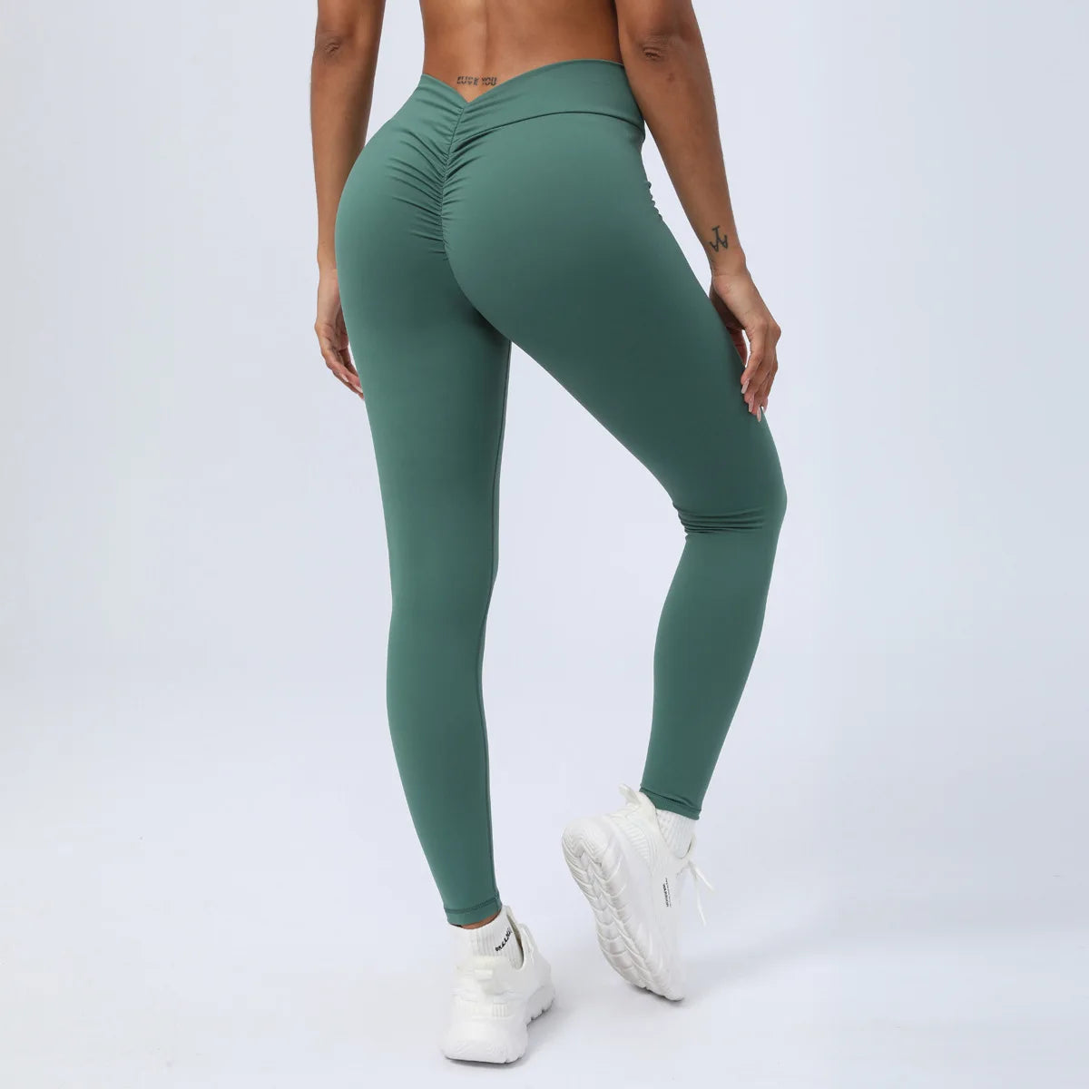 ANNIEGO Peach Lift Yoga Pants – Sculpted Fit, Soft & Stretchy