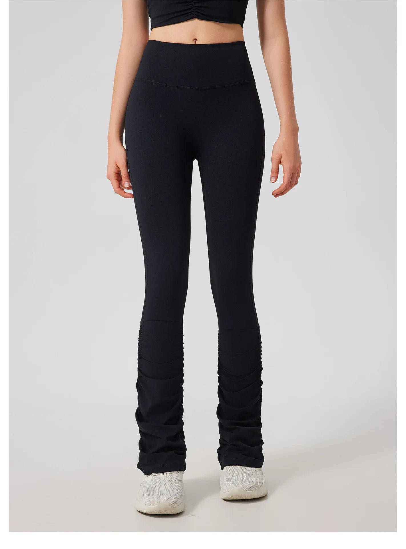 ANNIEGO High Waist Yoga Leggings – Nude Fit, Stacked Style, Quick-Dry