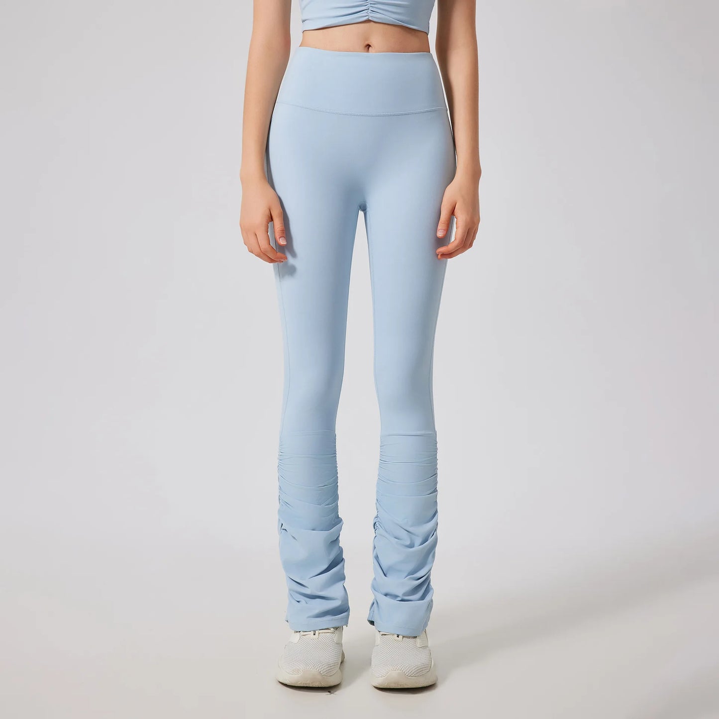 ANNIEGO High Waist Yoga Leggings – Nude Fit, Stacked Style, Quick-Dry