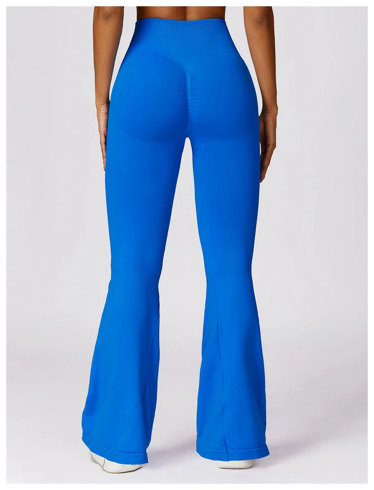 ANNIEGO Seamless Flare Yoga Pants – High Waist, Hip Lift, Tummy Control