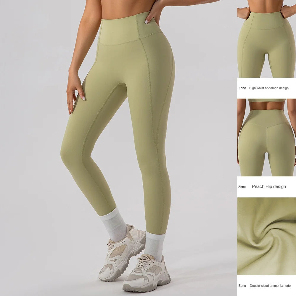 ANNIEGO High Waist Yoga Leggings – Compression, Quick-Dry, Summer Fit