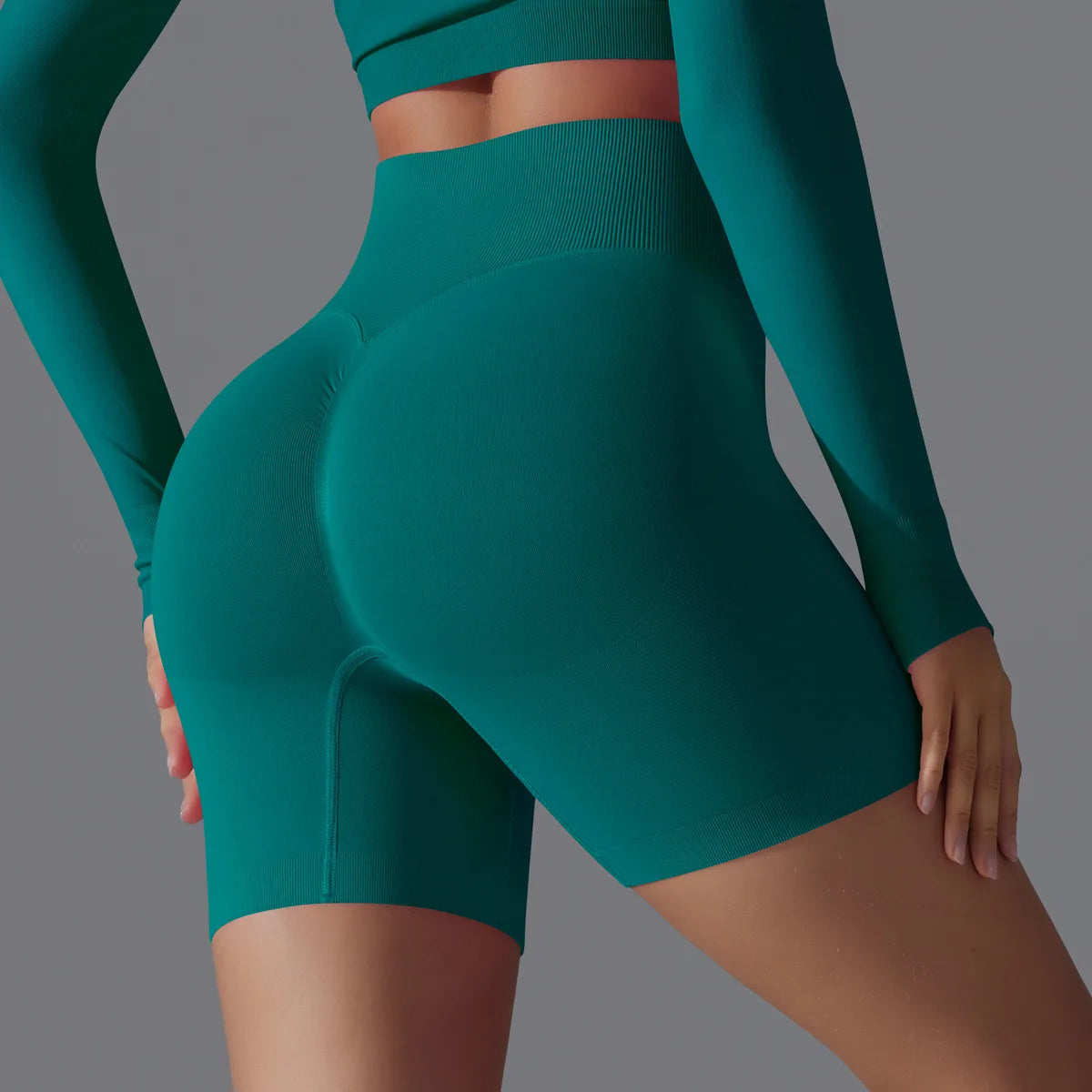 ANNIEGO High Waist Yoga Shorts – Butt Lifting, Tight Fit
