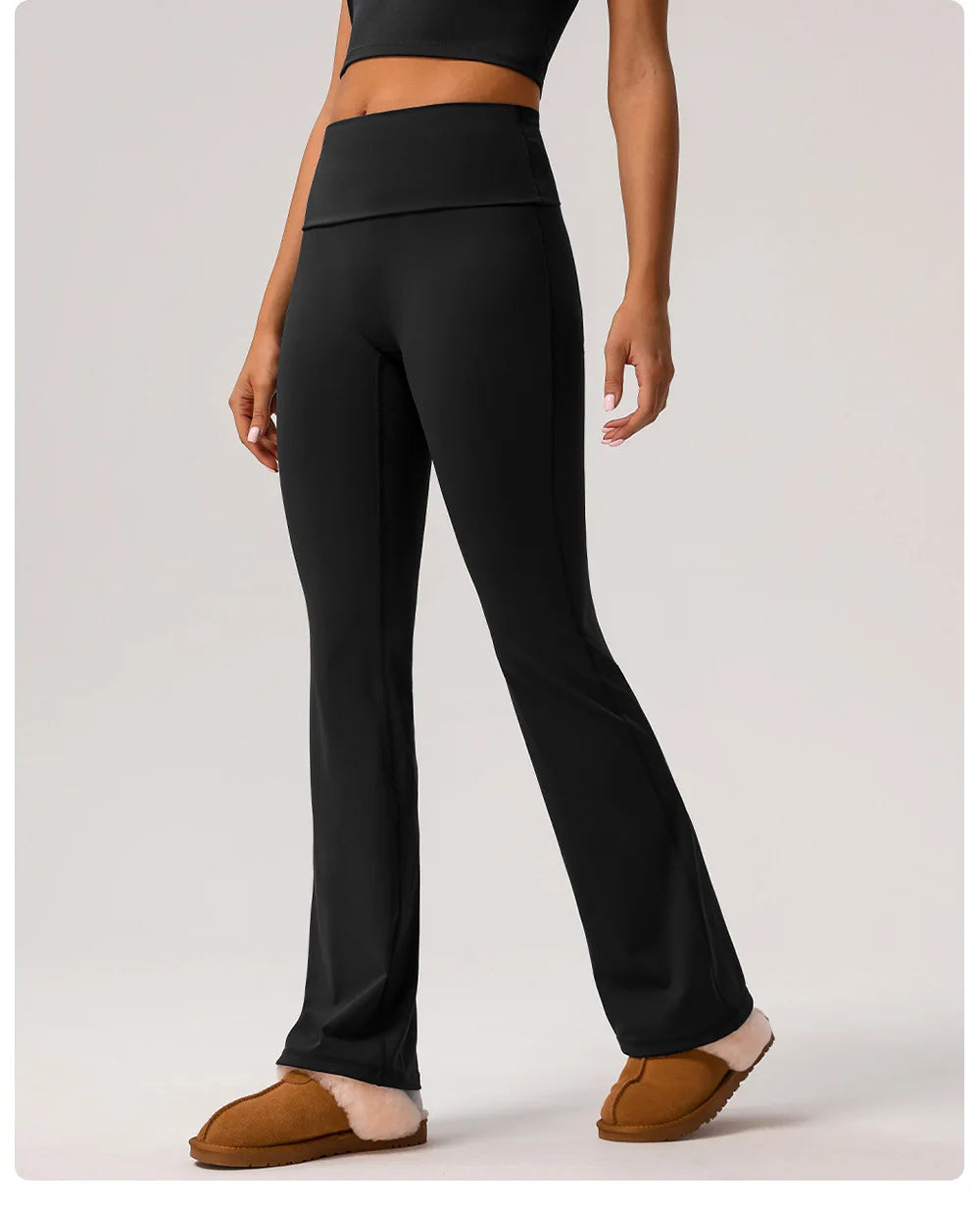 ANNIEGO High Waist Yoga Flare Pants – Hip Lift, Casual Fit