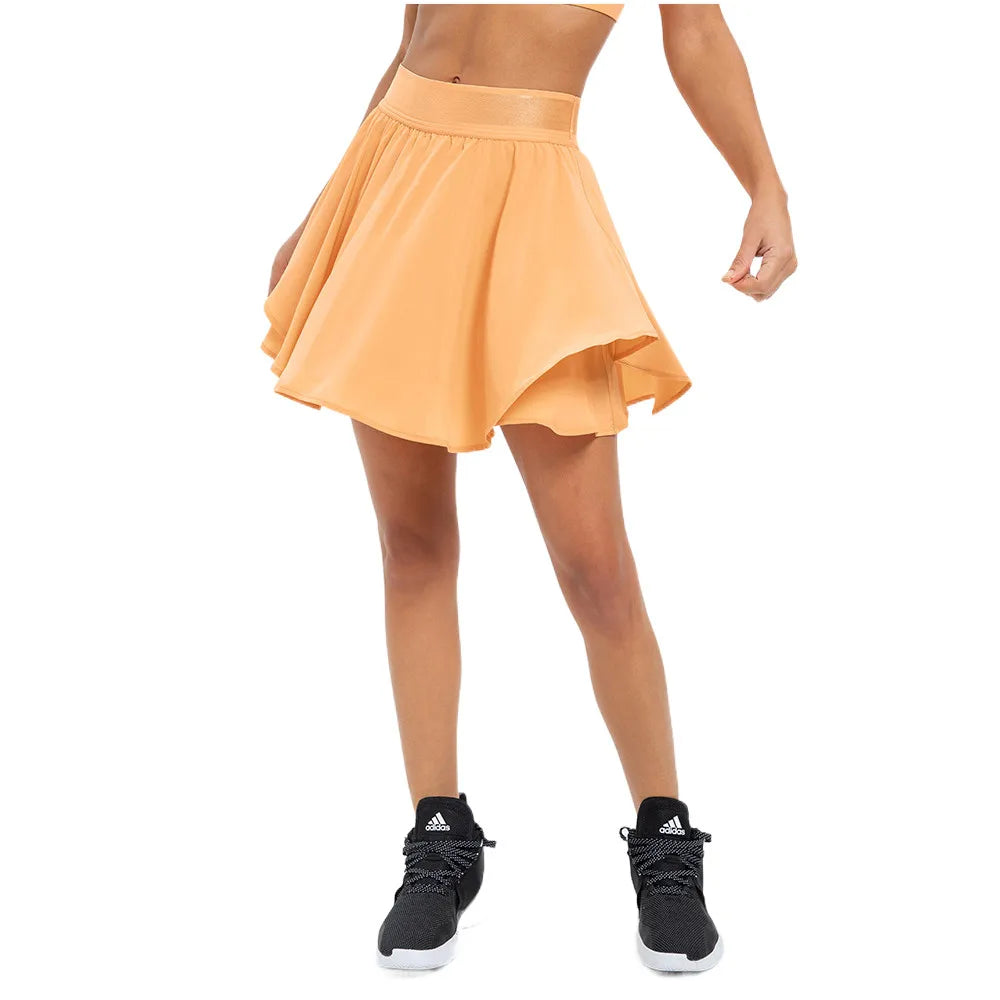 ANNIEGO Women’s Tennis Skirt with Shorts – Built-in Pocket, Quick Dry