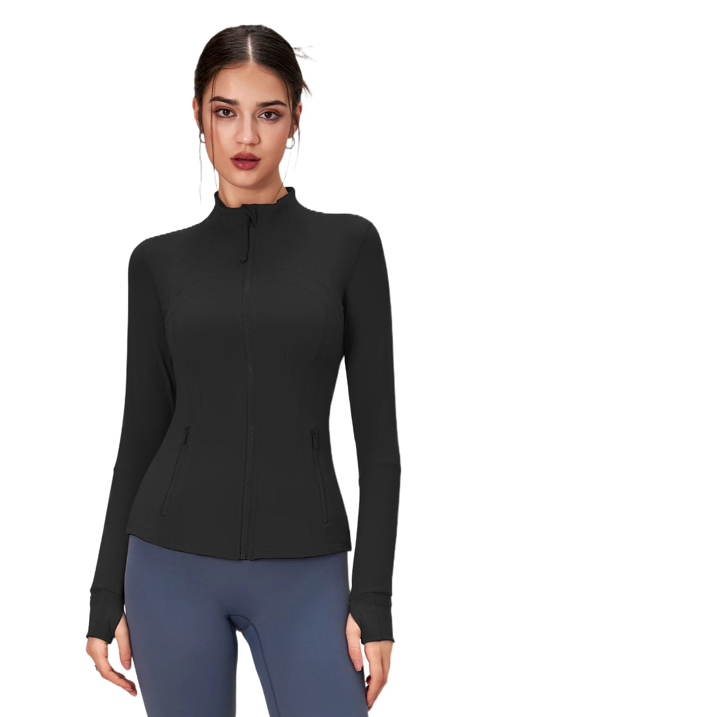 ANNIEGO Women’s Yoga Jacket – Slim Fit, Long Sleeve, Outdoor Sportswear
