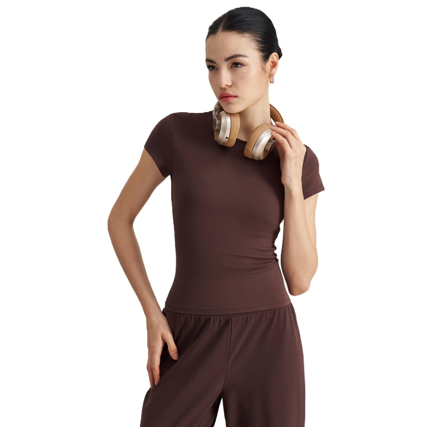 ANNIEGO Women’s Slim Fit Yoga T-Shirt – Breathable Short Sleeve Workout Top