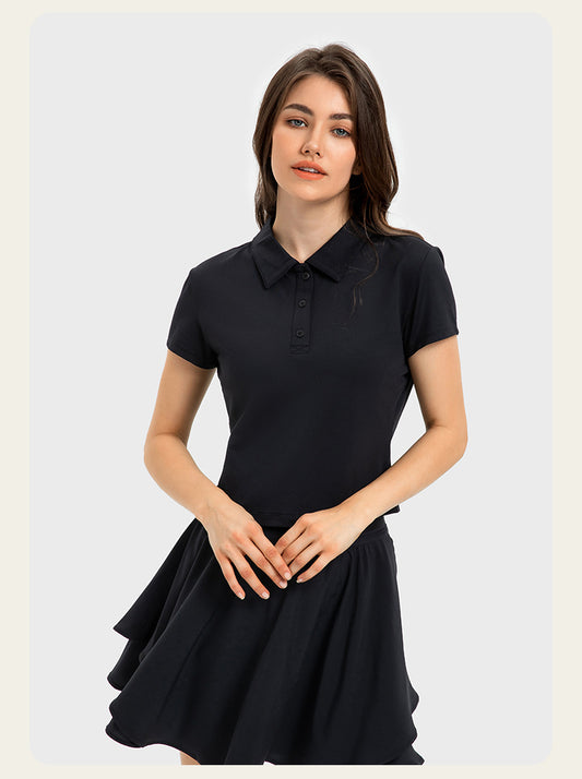 ANNIEGO Performance Polo Shirt – Quick-Dry, Lightweight, Short Sleeve