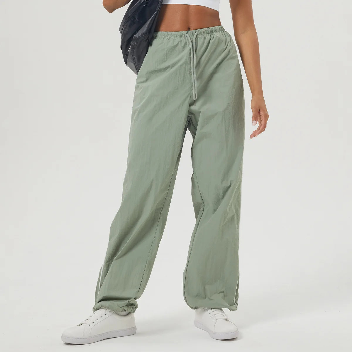 ANNIEGO Unisex Drawstring Loose Fit Joggers – Casual Pocket Fitness Pants