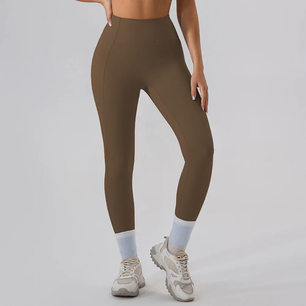 ANNIEGO High Waist Yoga Leggings – Compression, Quick-Dry, Summer Fit