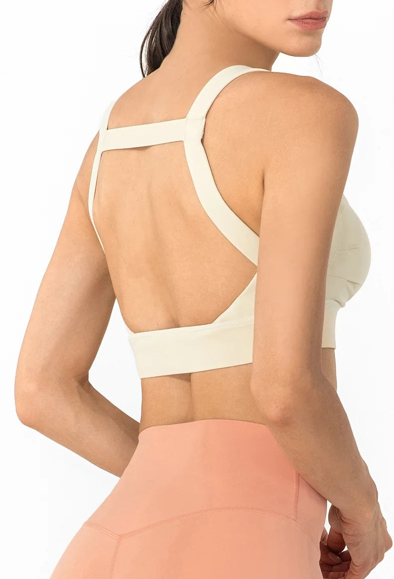 ANNIEGO Shockproof Sports Bra – Removable Padding, Quick-Dry, Yoga Fit