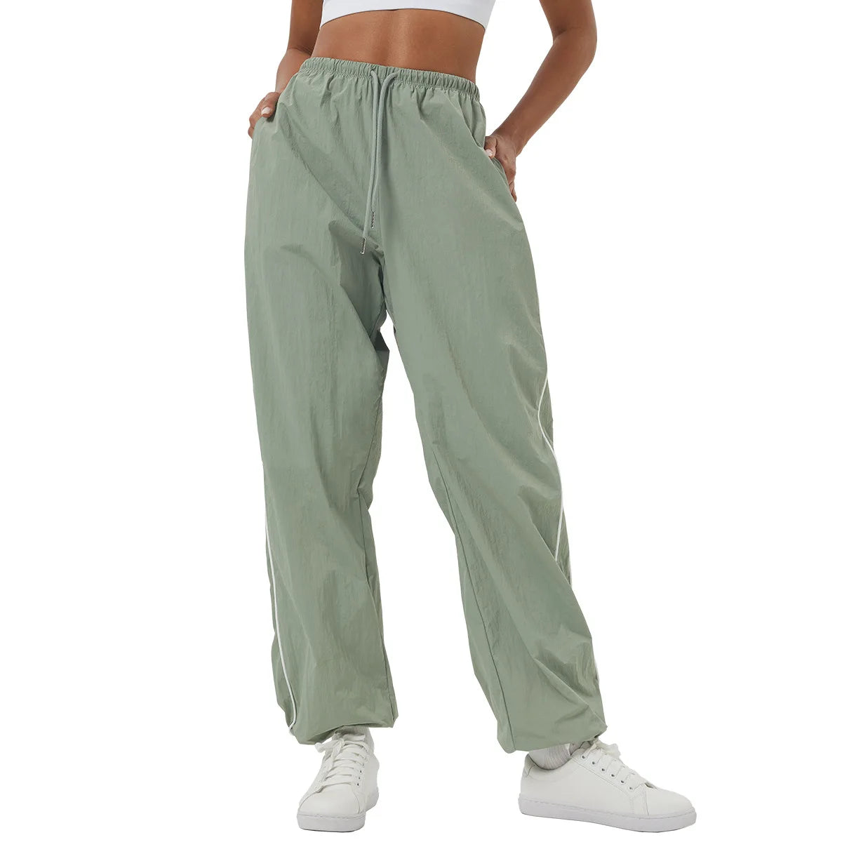 ANNIEGO Unisex Drawstring Loose Fit Joggers – Casual Pocket Fitness Pants