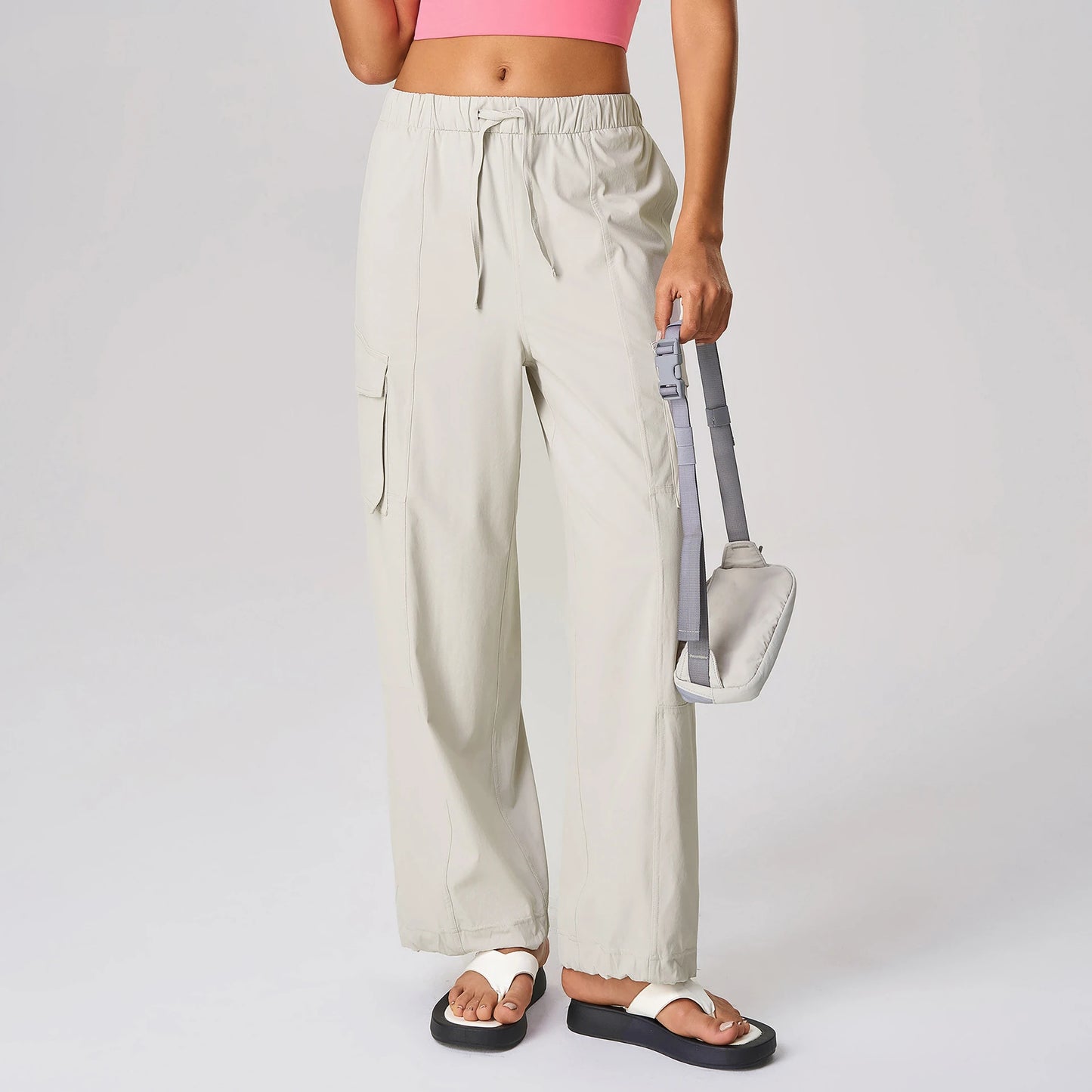ANNIEGO Loose Fit Yoga Pants – Straight Leg, Casual & Breathable