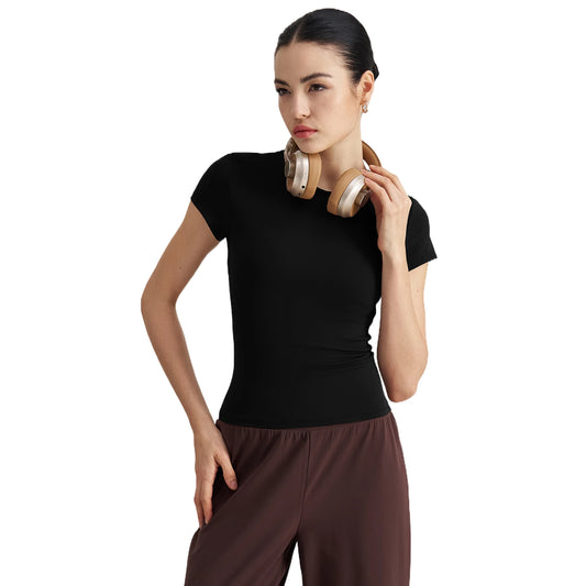 ANNIEGO Women’s Slim Fit Yoga T-Shirt – Breathable Short Sleeve Workout Top