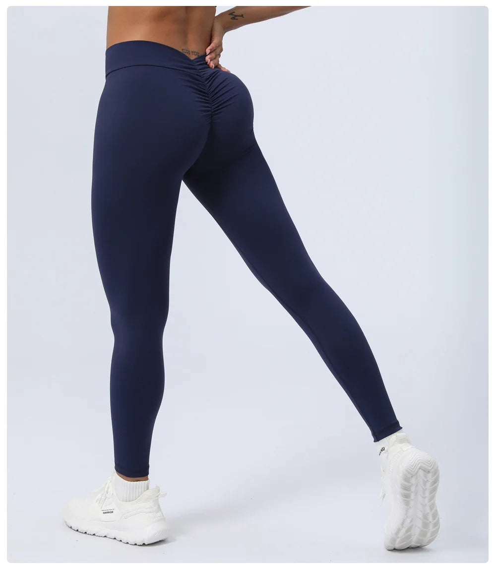 ANNIEGO Peach Lift Yoga Pants – Sculpted Fit, Soft & Stretchy