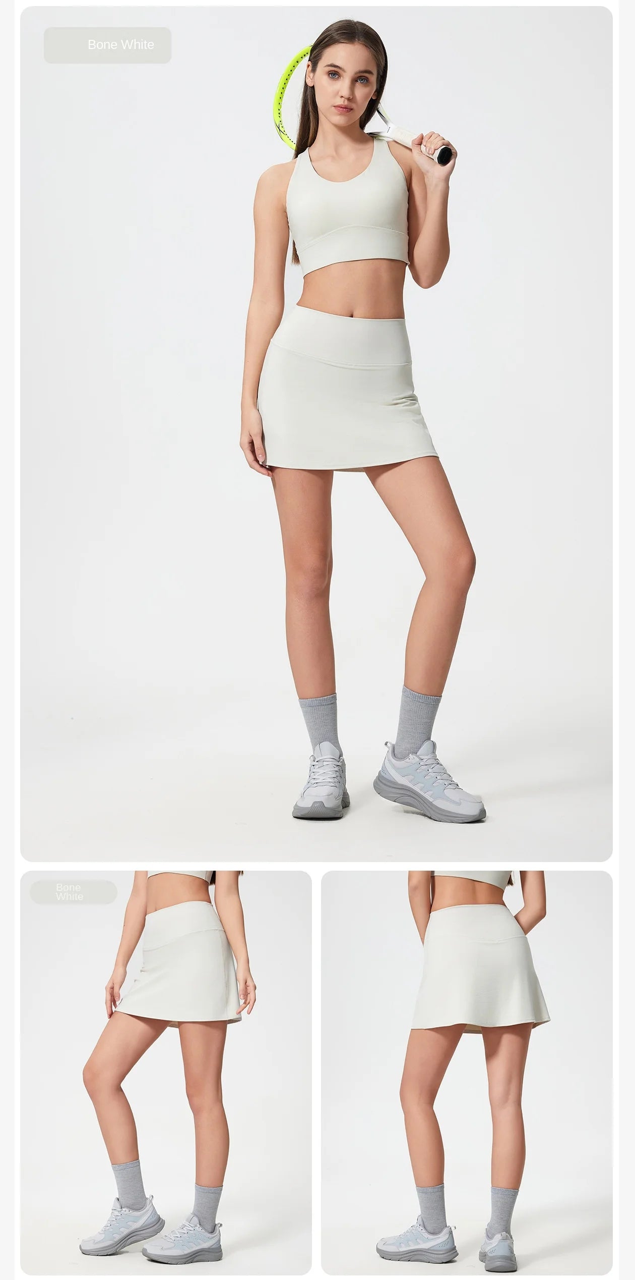 ANNIEGO Sports Skirt – Built-In Shorts, Lightweight, Tennis Style
