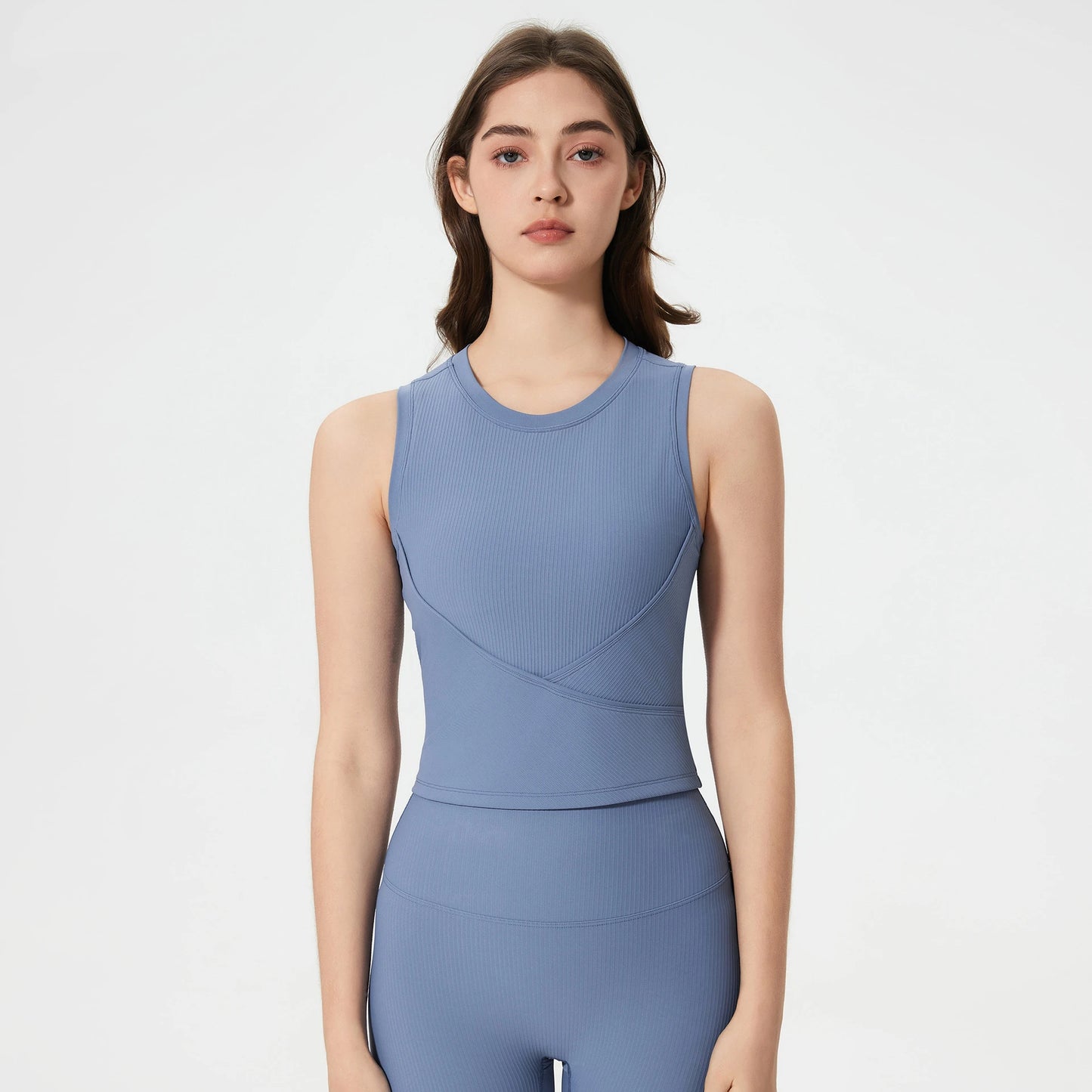 ANNIEGO Shockproof Sleeveless Yoga Bra Top – High Elastic Push-Up Sports Vest
