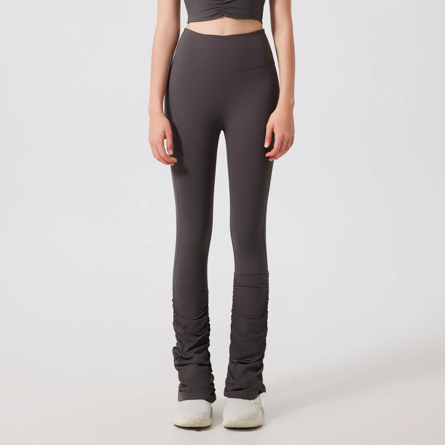 ANNIEGO High Waist Yoga Leggings – Nude Fit, Stacked Style, Quick-Dry