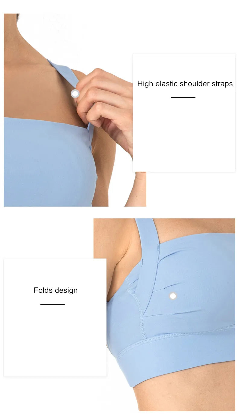 ANNIEGO Shockproof Sports Bra – Removable Padding, Quick-Dry, Yoga Fit
