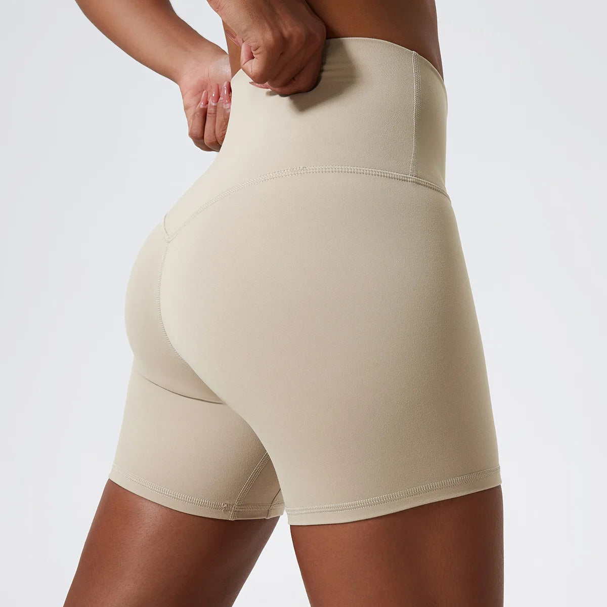 ANNIEGO Women’s High Waist Yoga Shorts – Tight Fit, High Elasticity