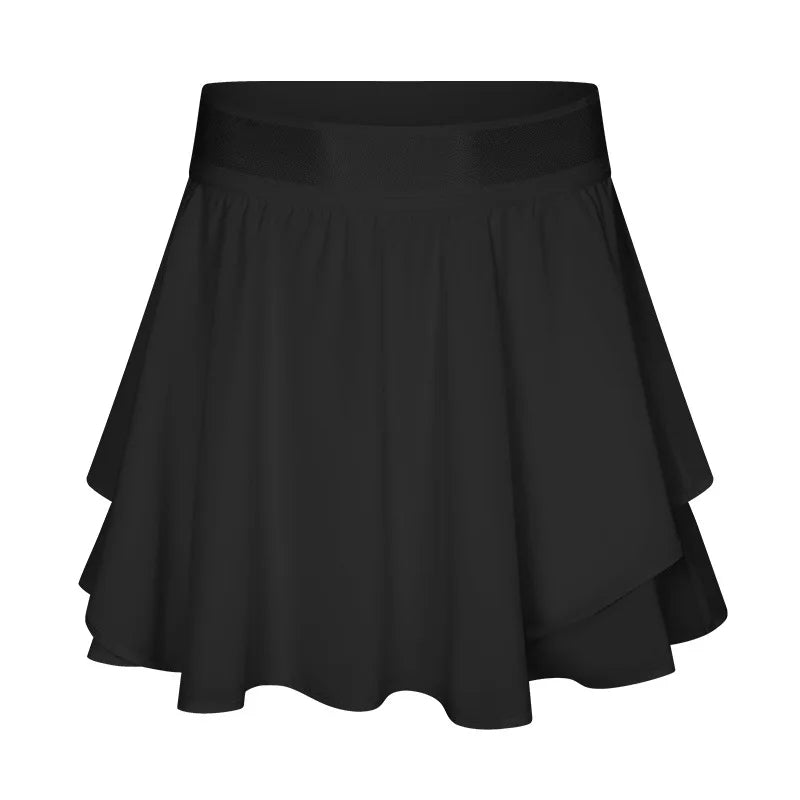 ANNIEGO Women’s Tennis Skirt with Shorts – Built-in Pocket, Quick Dry