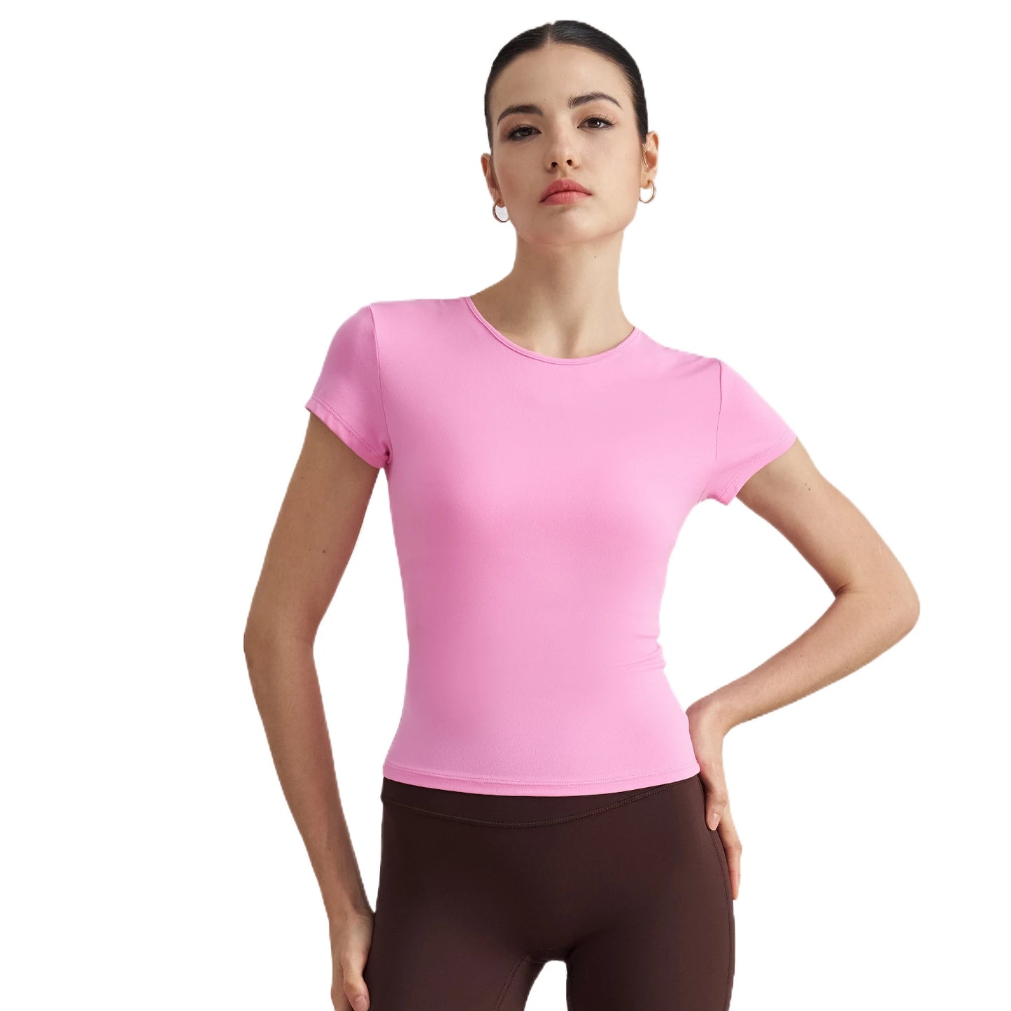 ANNIEGO Women’s Slim Fit Yoga T-Shirt – Breathable Short Sleeve Workout Top