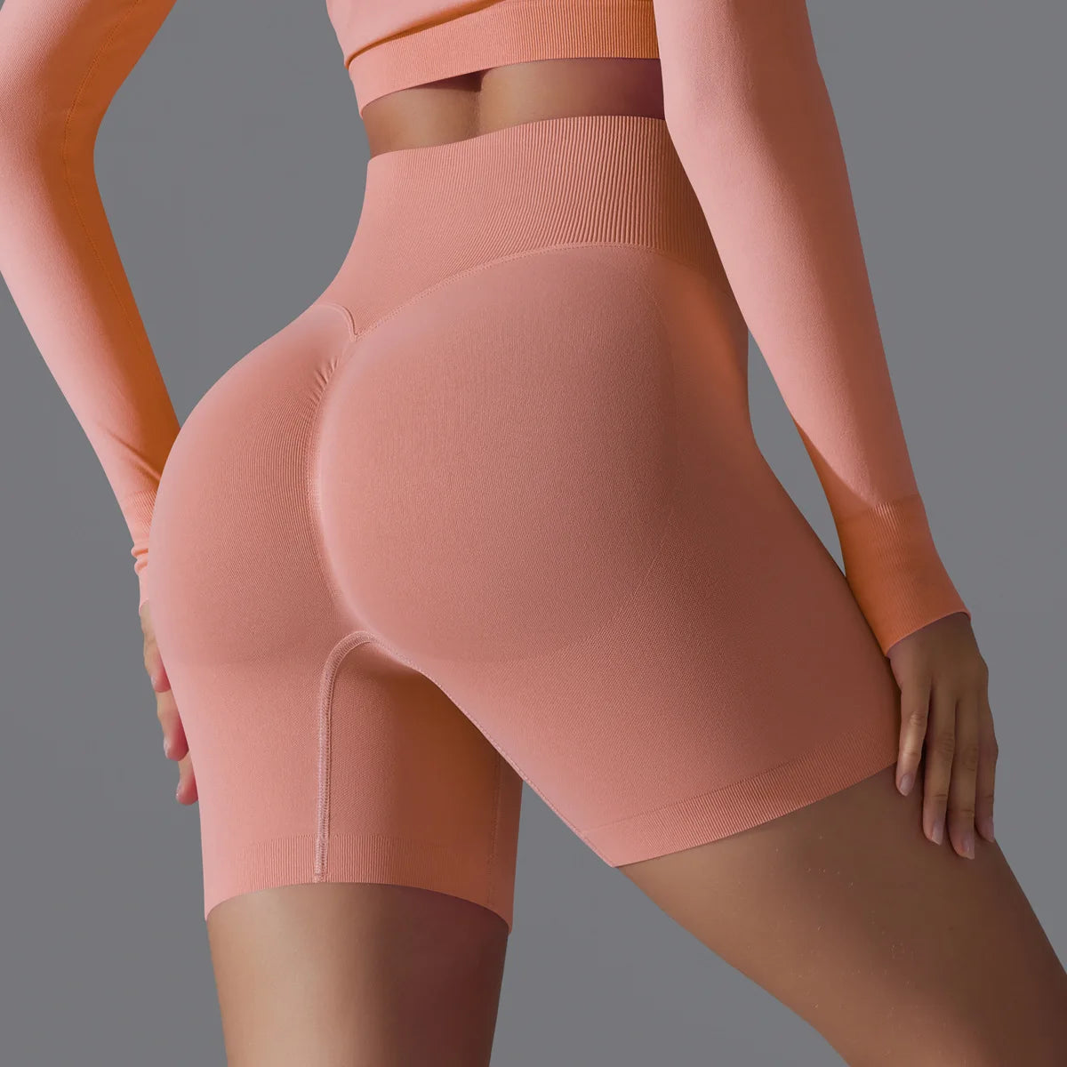 ANNIEGO High Waist Yoga Shorts – Butt Lifting, Tight Fit