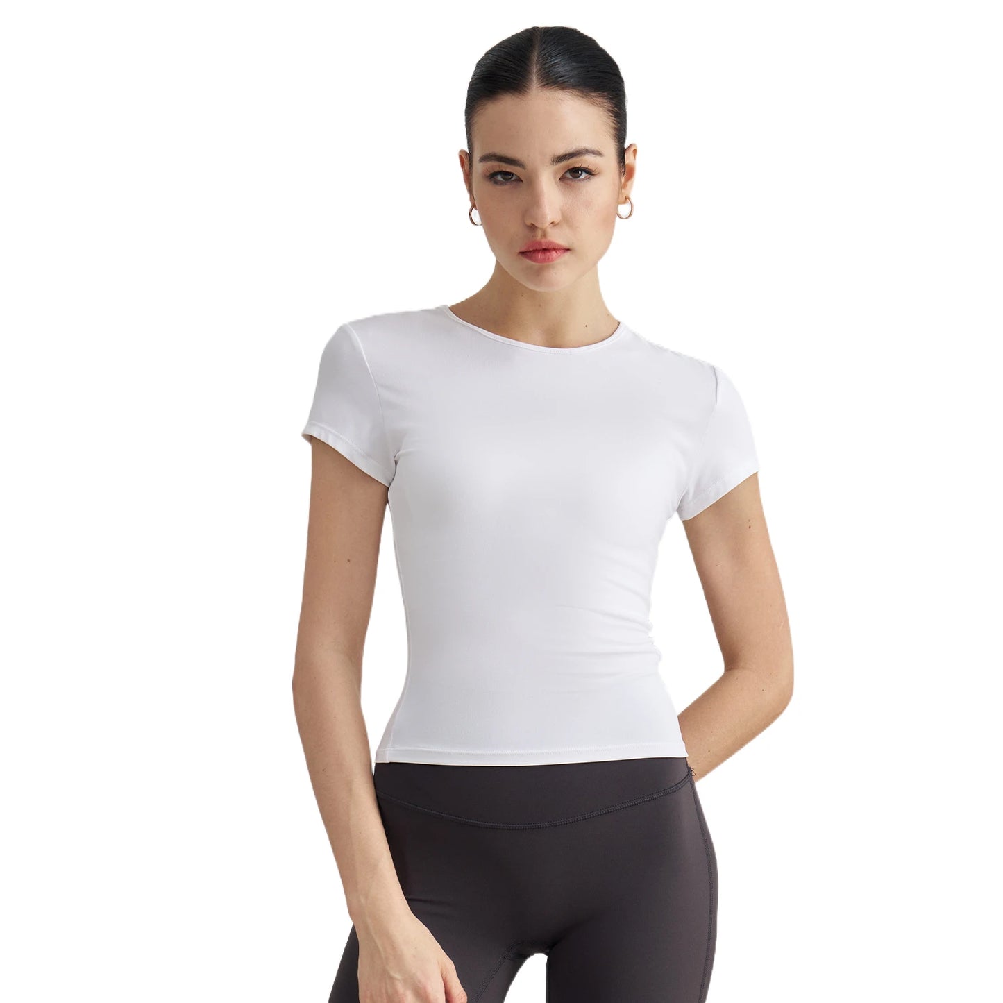ANNIEGO Women’s Slim Fit Yoga T-Shirt – Breathable Short Sleeve Workout Top
