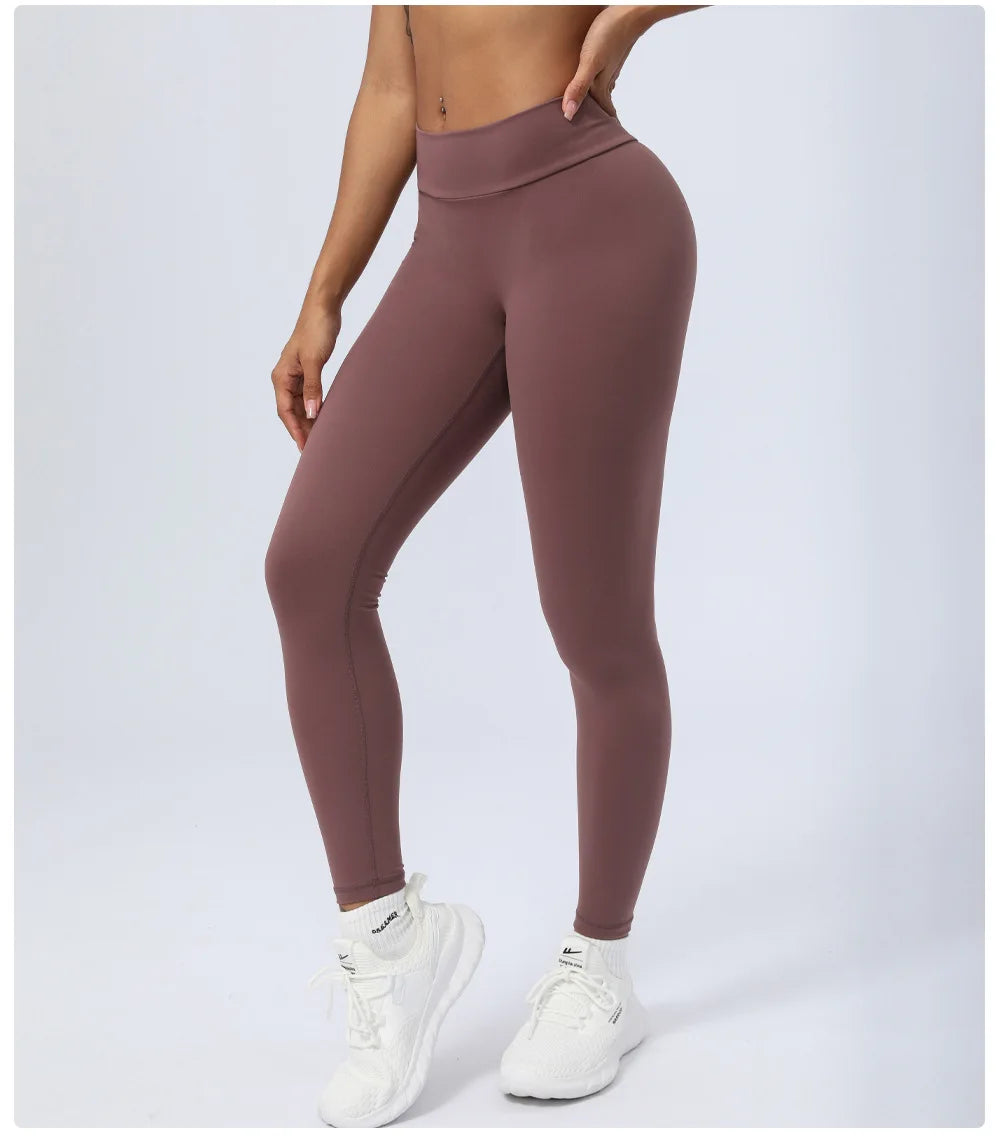 ANNIEGO Peach Lift Yoga Pants – Sculpted Fit, Soft & Stretchy