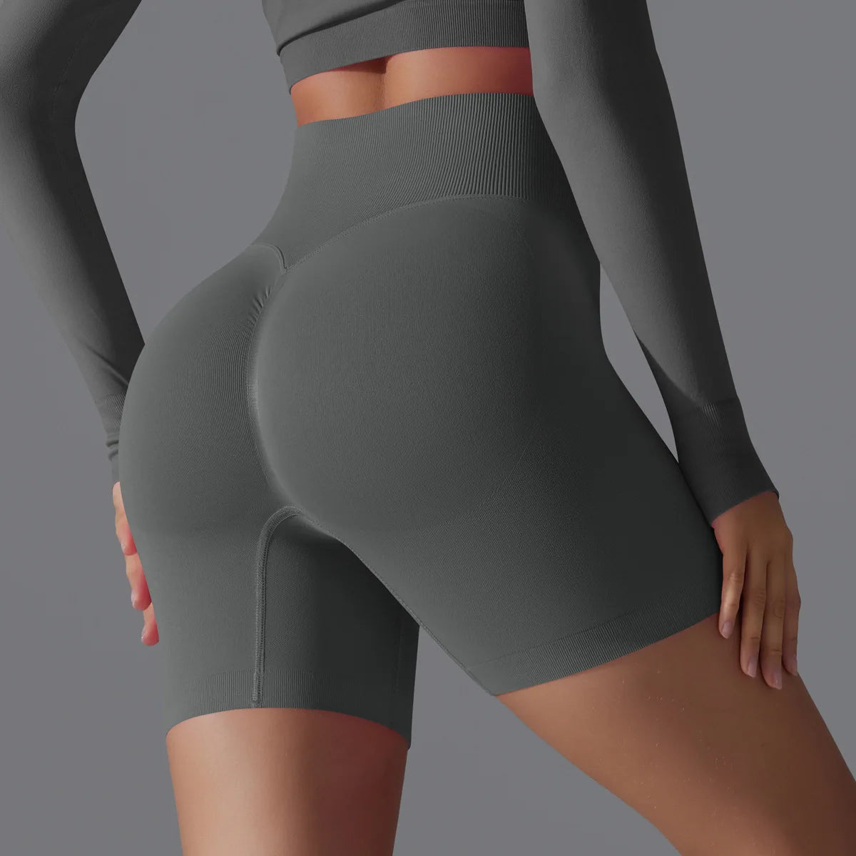 ANNIEGO High Waist Yoga Shorts – Butt Lifting, Tight Fit