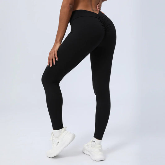 ANNIEGO Peach Lift Yoga Pants – Sculpted Fit, Soft & Stretchy