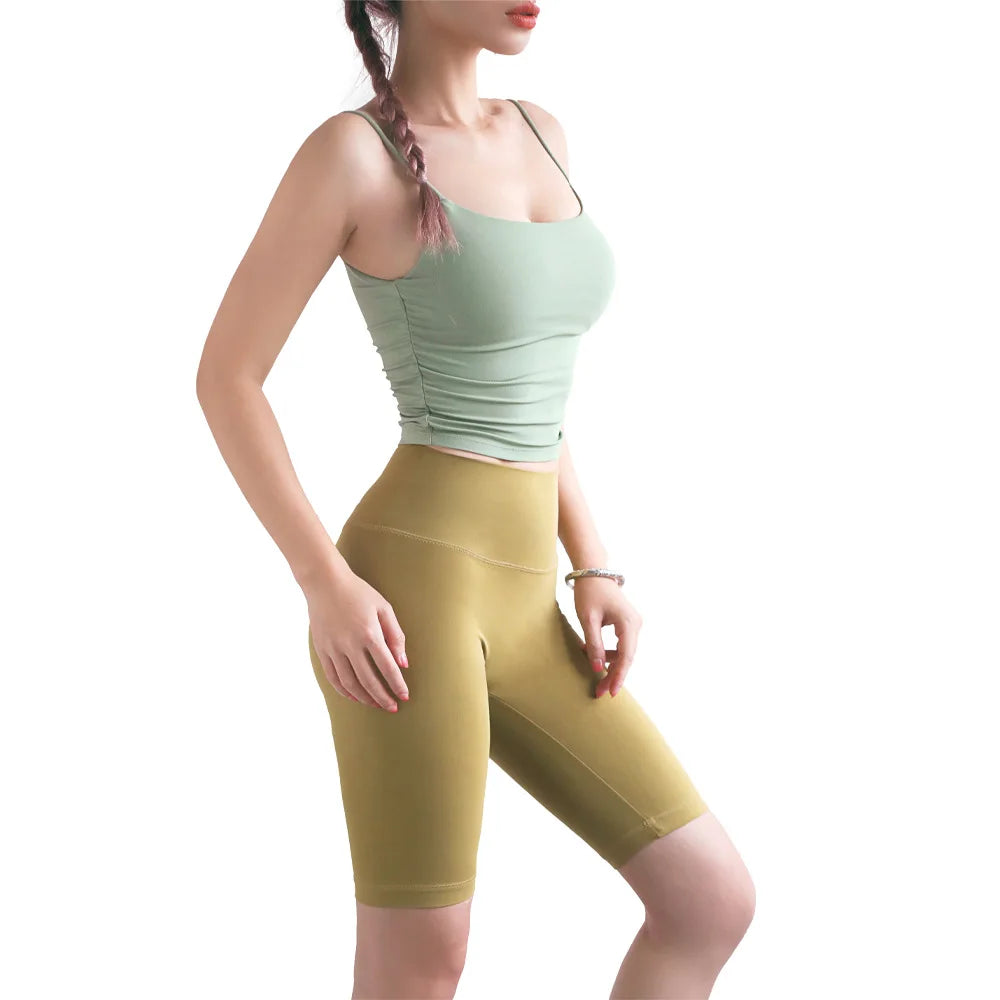 ANNIEGO Women’s Seamless Yoga Bra Tank – Soft Slim Fit Top