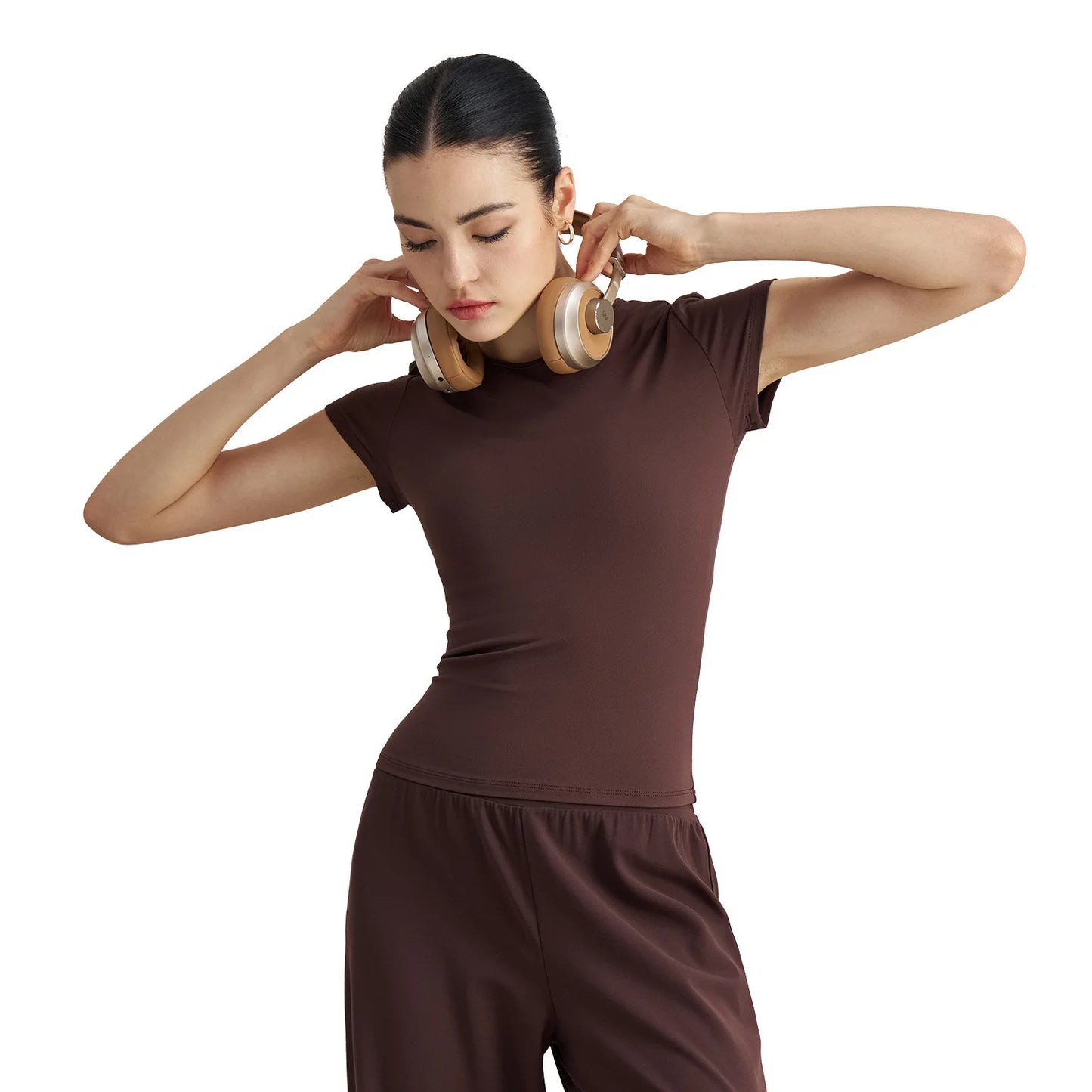 ANNIEGO Women’s Slim Fit Yoga T-Shirt – Breathable Short Sleeve Workout Top