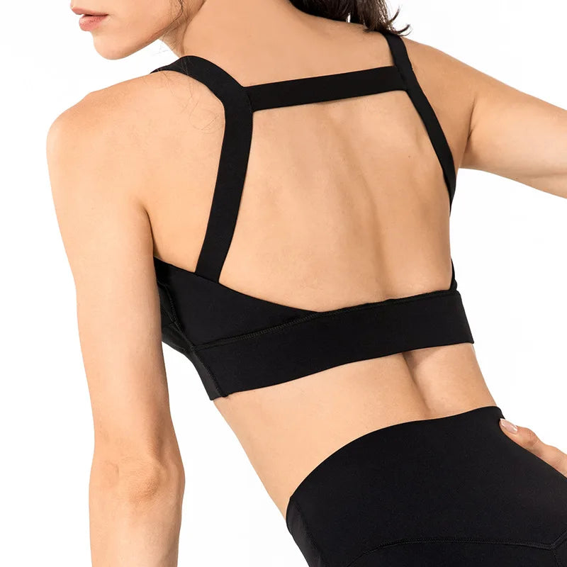 ANNIEGO Shockproof Sports Bra – Removable Padding, Quick-Dry, Yoga Fit