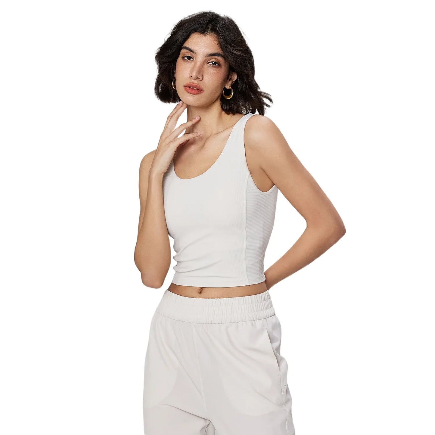 ANNIEGO Seamless Yoga Bra Tank – Beauty Back, Breathable Summer Fit