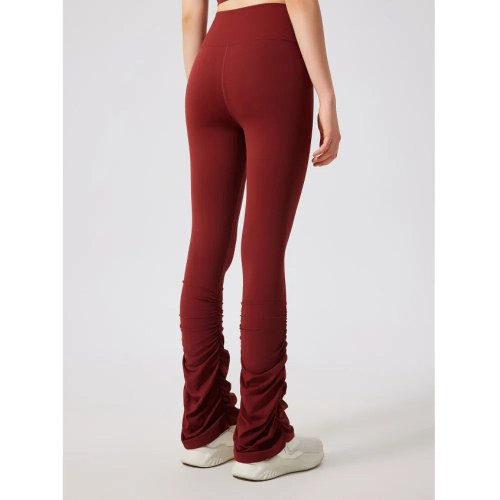 ANNIEGO High Waist Yoga Leggings – Nude Fit, Stacked Style, Quick-Dry