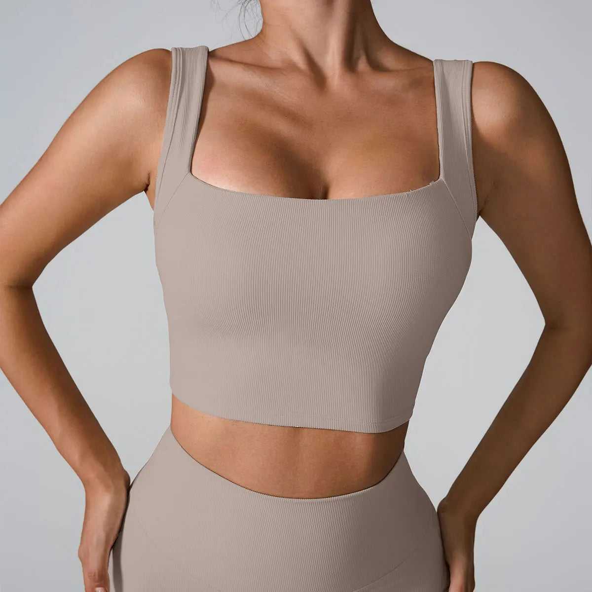 ANNIEGO Women’s Yoga Tank Top – Shockproof, Fixed Cup, Quick-Dry