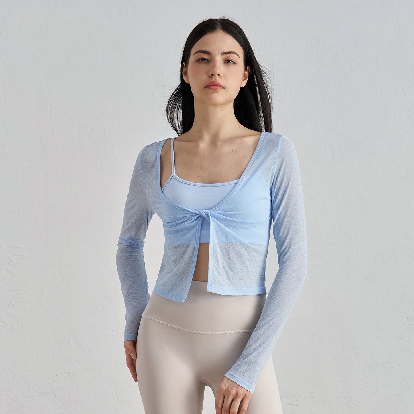 ANNIEGO Women’s Long Sleeve Yoga Top – Lightweight Breathable Fitness Crop Shirt