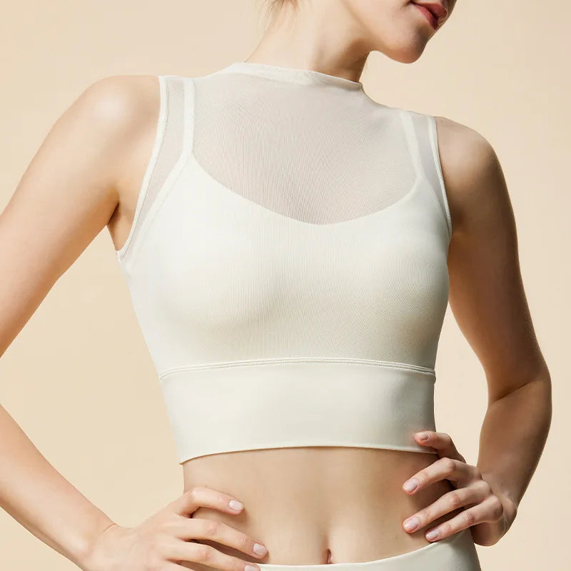 ANNIEGO Women’s Mock Neck Yoga Top – Short Sleeve Slim Fit Sports Shirt