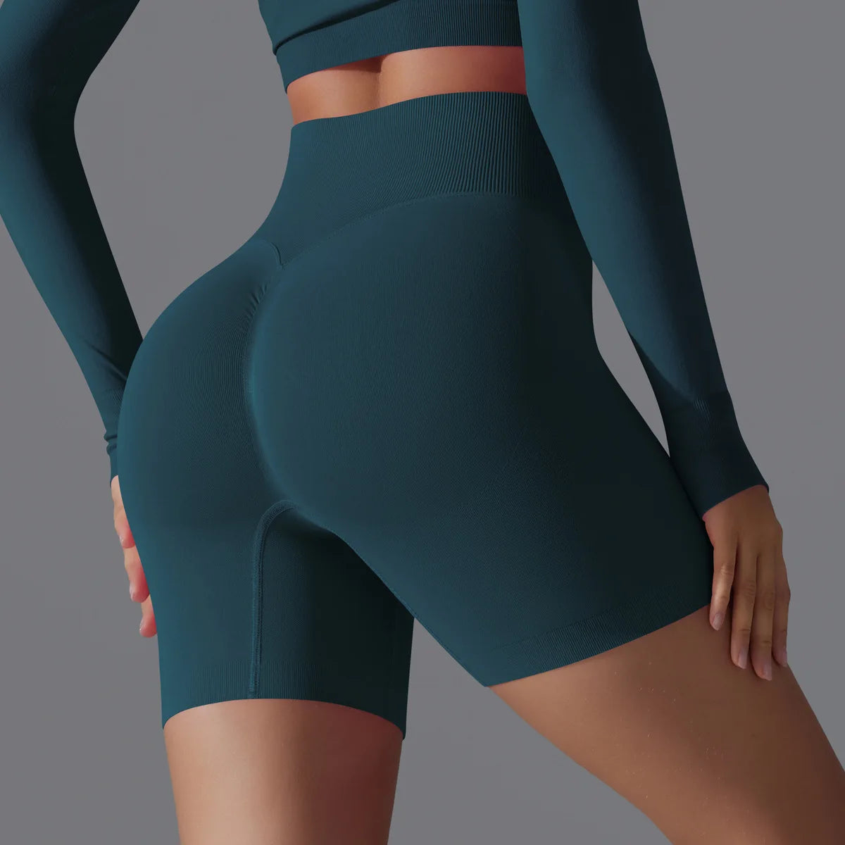 ANNIEGO High Waist Yoga Shorts – Butt Lifting, Tight Fit