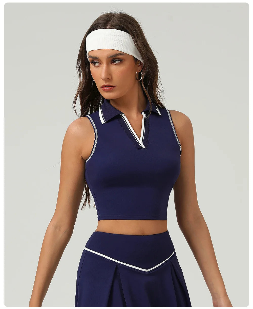 ANNIEGO Women’s Tennis & Yoga Vest – Breathable, Sweat-Absorbent, Slim Fit