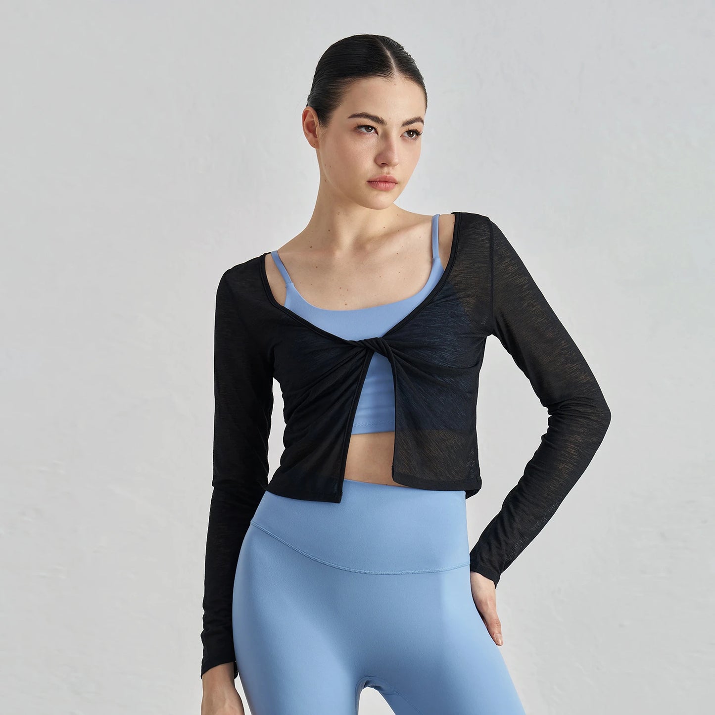ANNIEGO Women’s Long Sleeve Yoga Top – Lightweight Breathable Fitness Crop Shirt