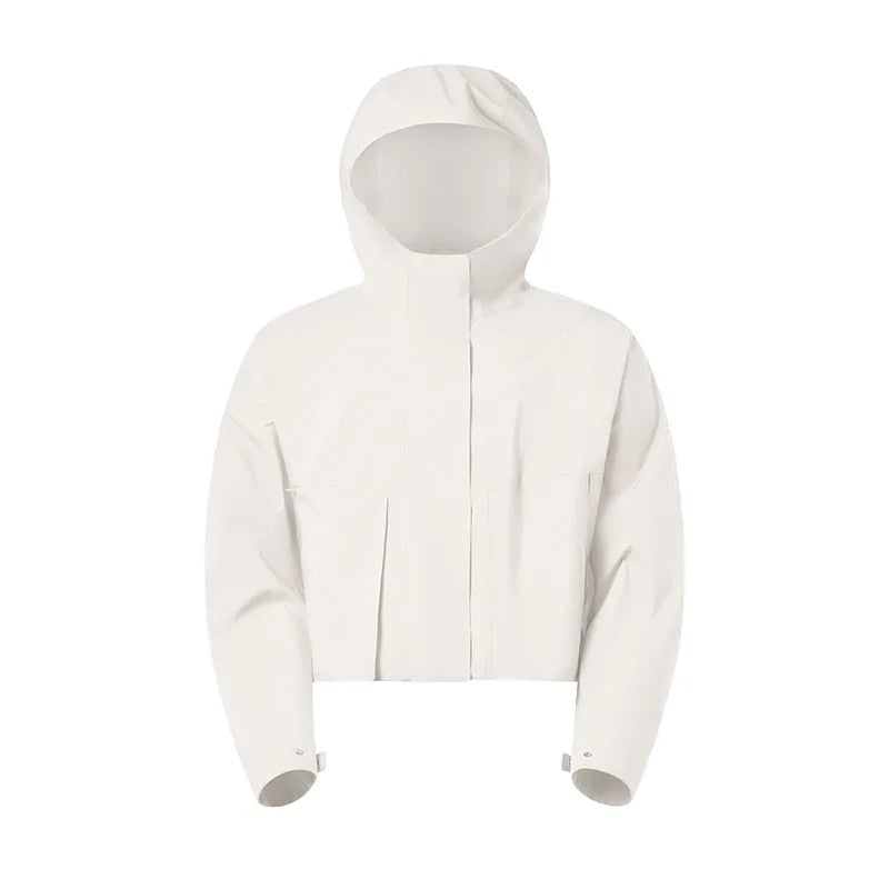 ANNIEGO Women’s Lightweight Windbreaker – Waterproof Zip Hoodie for Hiking & Outdoor Training