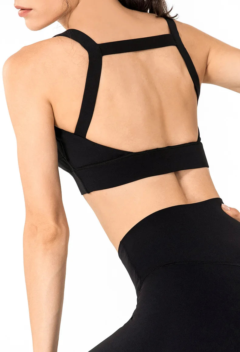 ANNIEGO Shockproof Sports Bra – Removable Padding, Quick-Dry, Yoga Fit