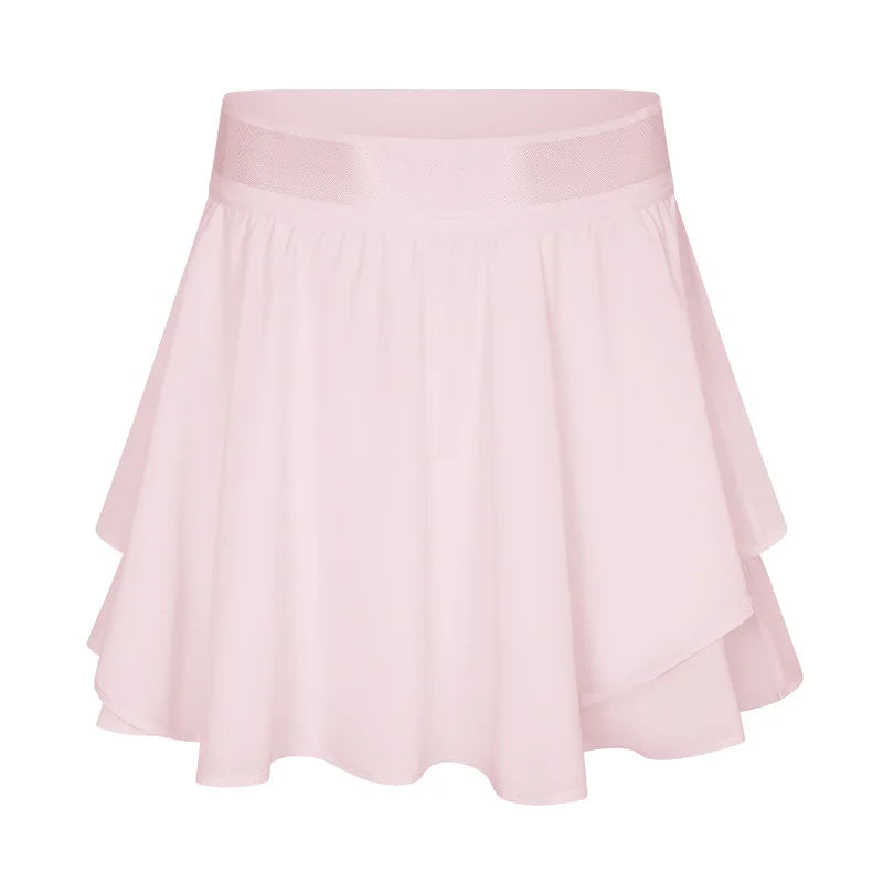 ANNIEGO Women’s Tennis Skirt with Shorts – Built-in Pocket, Quick Dry